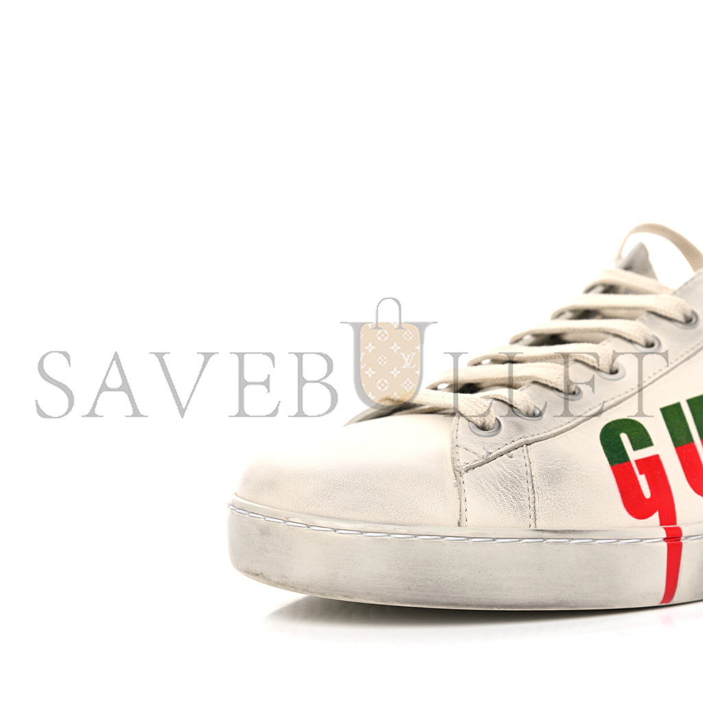 G*u*i distressed calfskin mens ace blade sneakers 11 923484